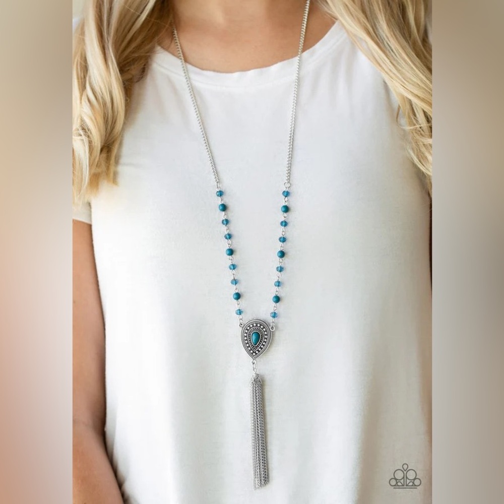 Paparazzi Jewelry - Soul Quest Blue Necklace - Vintage